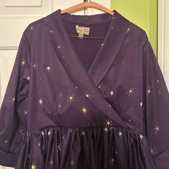 Lindy Bop Halloween Witch Print Vintage Style Swing Dress size UK 16/US 12 - Picture 3 of 9